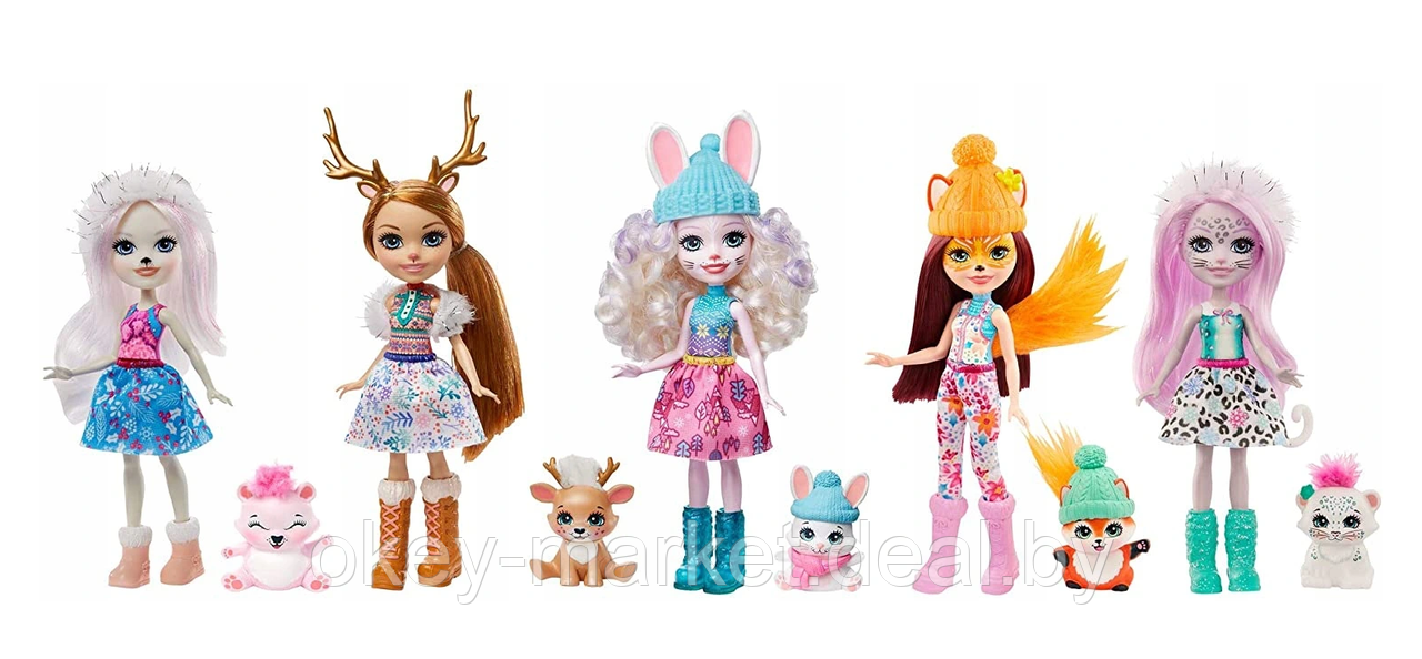 Игровой набор Mattel 5 кукол Enchantimals Снежный день - фото 2 - id-p157228131