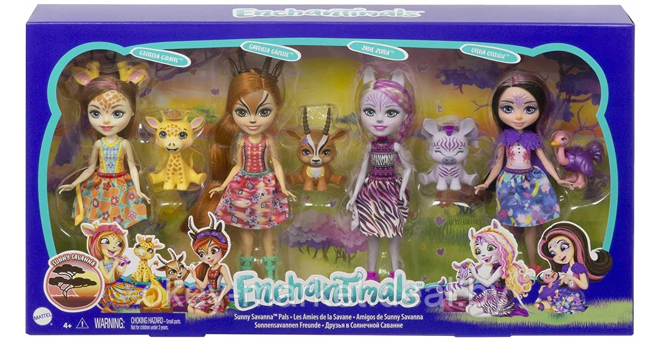 Игровой набор Mattel 4 куклы Enchantimals Друзья в солнечной саванне - фото 6 - id-p146946235