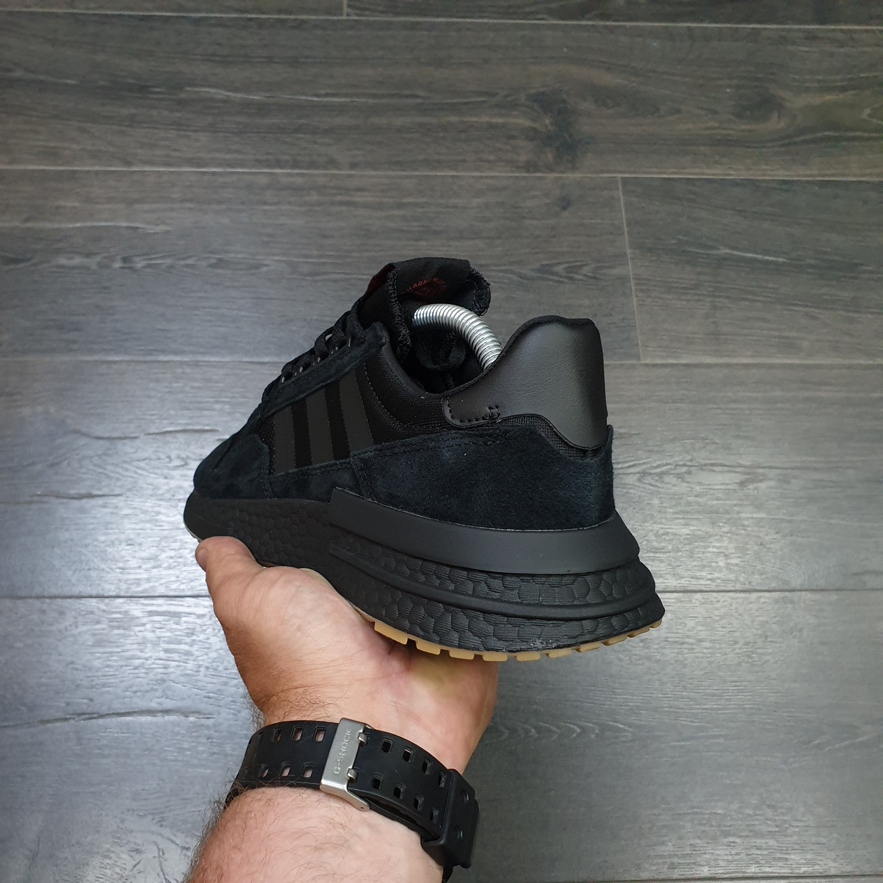 Кроссовки Adidas ZX 500 RM Black Gum - фото 4 - id-p115138711