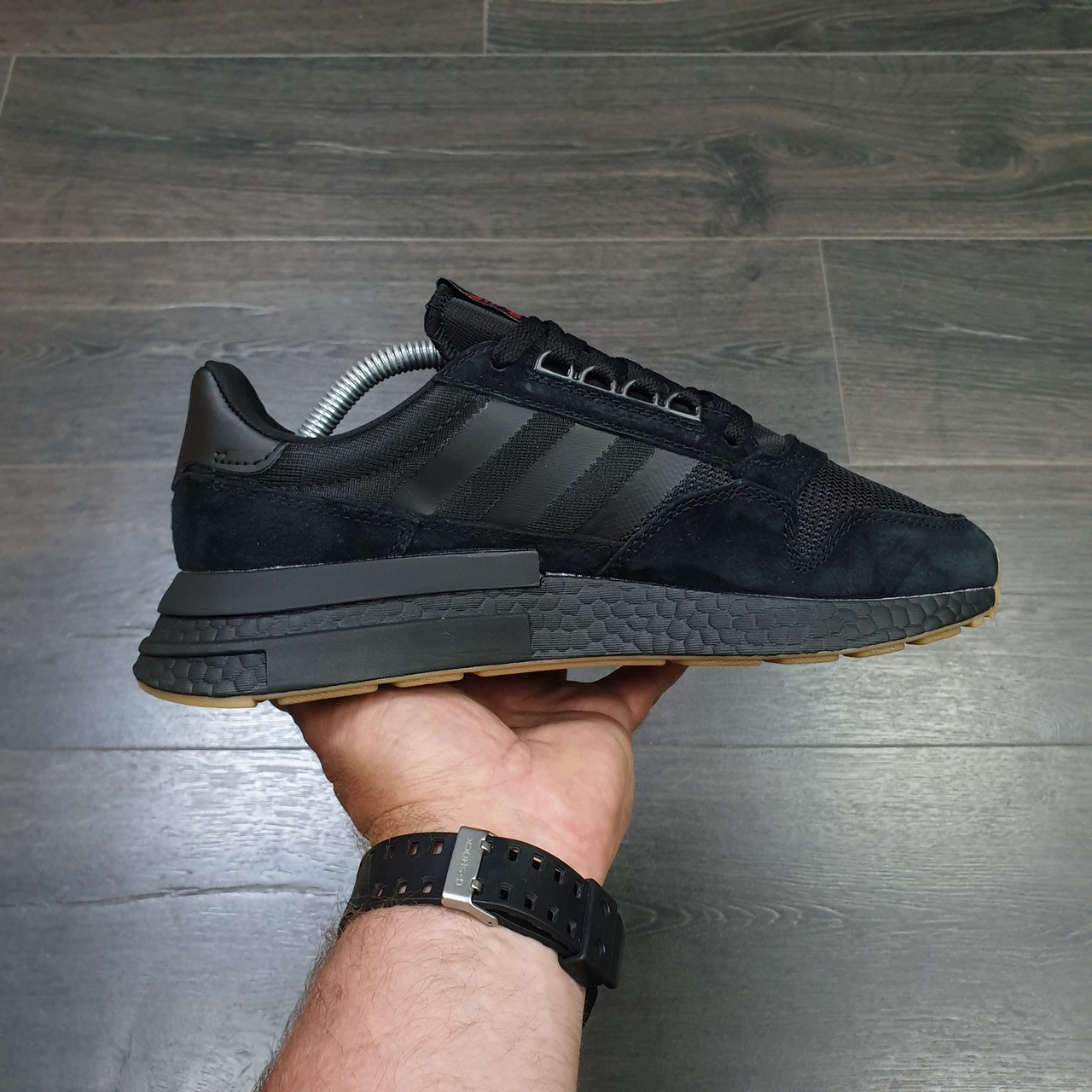 Кроссовки Adidas ZX 500 RM Black Gum - фото 2 - id-p115138711