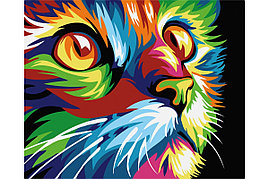 Набор для рисования картины по номерам "Радужный кот"