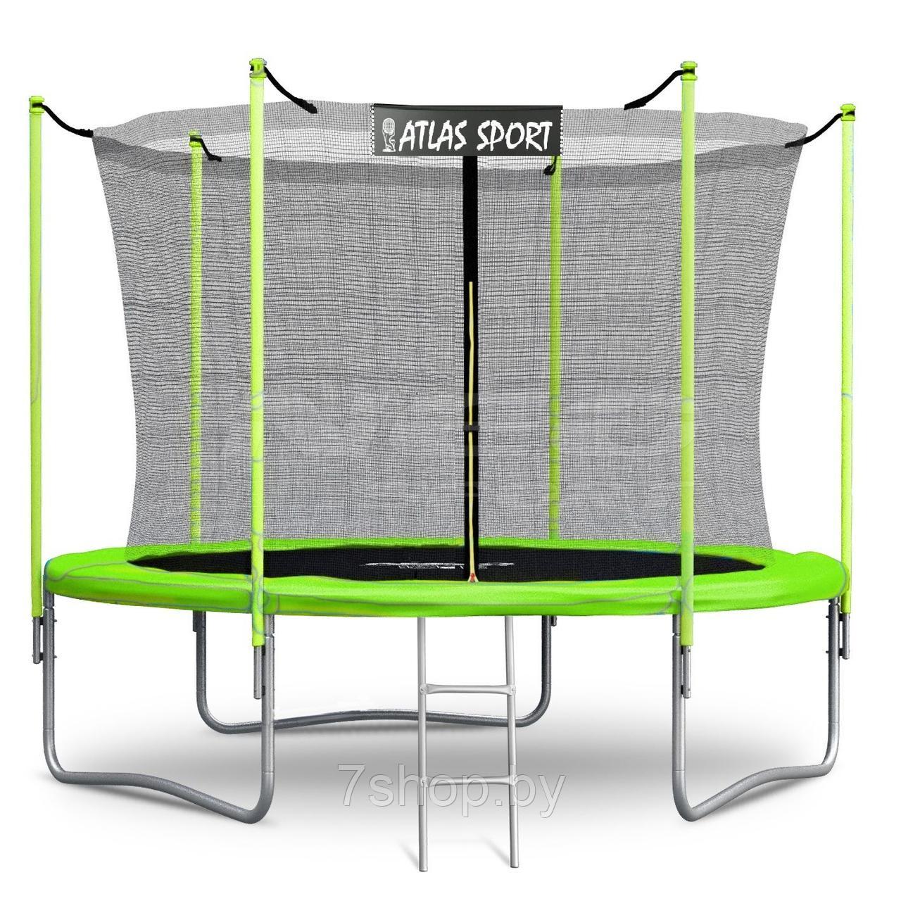 Батут Atlas Sport 312 см (10ft) (внутренняя сетка и лестница) GREEN - фото 1 - id-p157236081