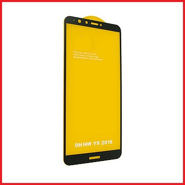 Защитное стекло Full-Screen для Huawei Y9 2018 черный (5D-9D с полной проклейкой) - фото 1 - id-p85396861