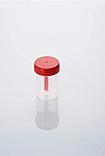 Контейнер одноразовый медицинский полимерный стерильный 60 мл с завинчиваемой крышкой и несъёмной ложкой, фото 2