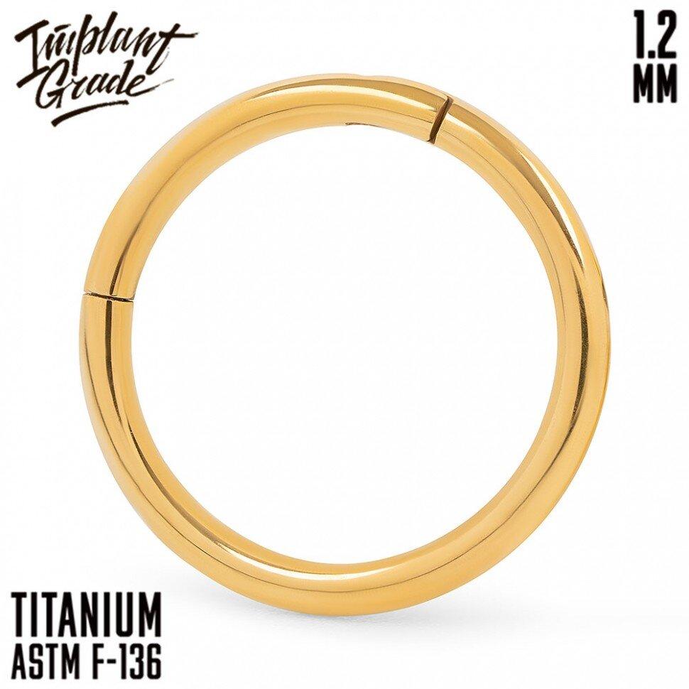 Кольцо-кликер Gold Implant Grade 1.2 мм титан+PVD (1.2*9 мм) - фото 2 - id-p157253639