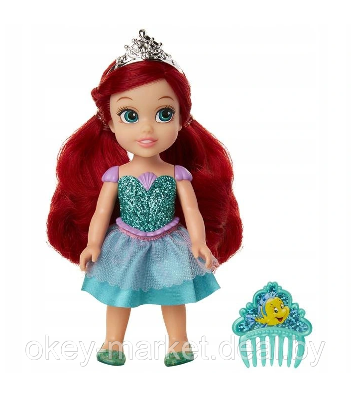 Кукла принцессы Диснея Ариэль мини с гребнем Jakks Pacific - фото 1 - id-p157257745