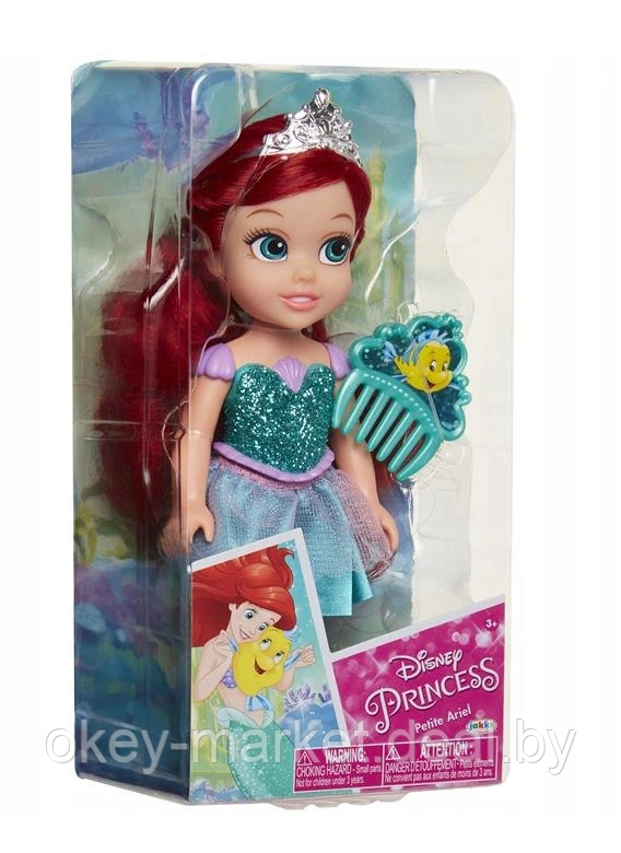 Кукла принцессы Диснея Ариэль мини с гребнем Jakks Pacific - фото 7 - id-p157257745