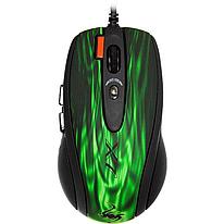Проводная мышь A4Tech XL-750BK Green Fire, 7 кнопок, 3600dpi, тройной клик