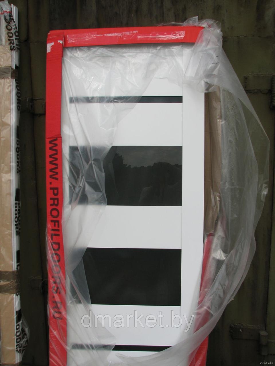 Дверь profildoors 72u цвет аляска, стекло чёрный трипликс ширина 80см, фото 1