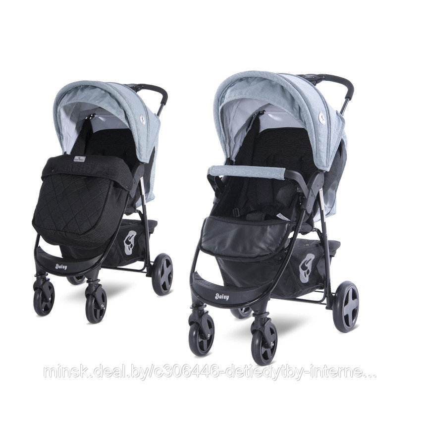 Коляска прогулочная Lorelli Daisy Basic Black Silver Blue 2021