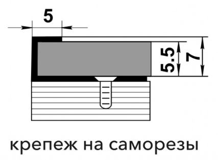 Профиль окантовочный Г-образный ПК 05-2 бронза люкс 5,5мм длина 2700мм - фото 2 - id-p157295925