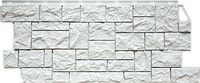 Цокольный сайдинг FineBer Камень дикий мелованный белый