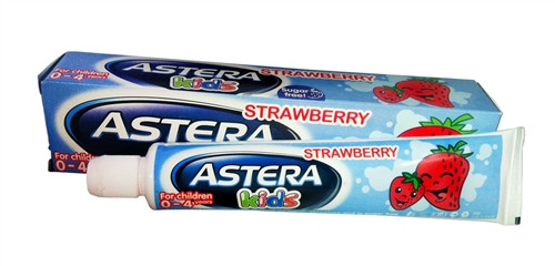 Детская зубная паста Astera KIDS Strawberry, 50 г - фото 1 - id-p156505723