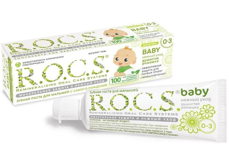 Детская зубная паста R.O.C.S. Baby "Нежный уход. Душистая ромашка, 45 г - фото 1 - id-p156505739