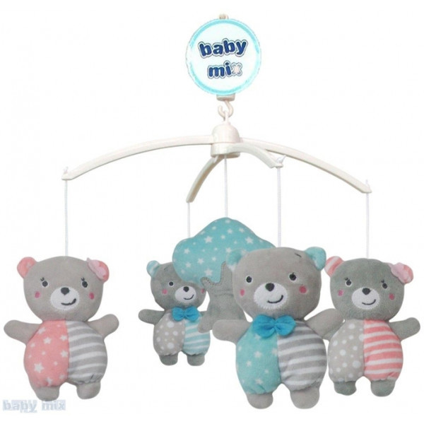 Каруселька BabyMix Медвежата с плюшевыми игрушками - фото 1 - id-p157313144