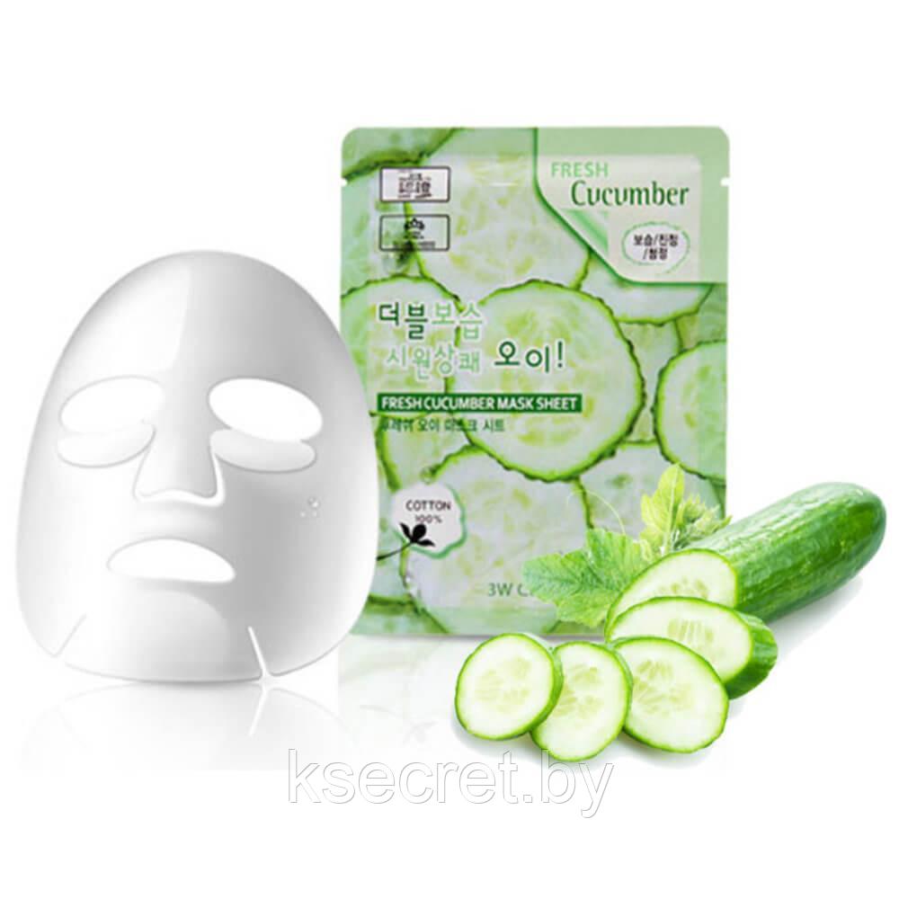 [3W CLINIC] Тканевая маска для лица ОГУРЕЦ Fresh Cucumber Mask Sheet - фото 2 - id-p157295990