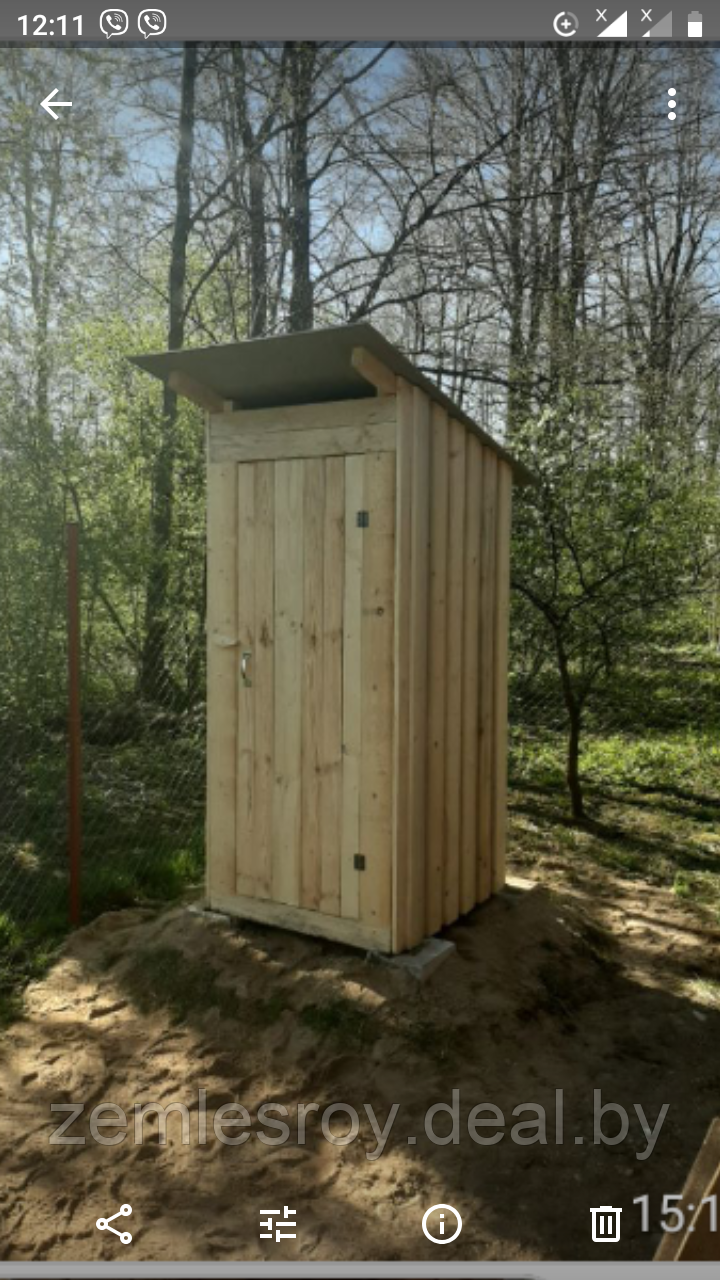 Туалет для дачи деревянный 2.3 на 1 метр - фото 2 - id-p157375522