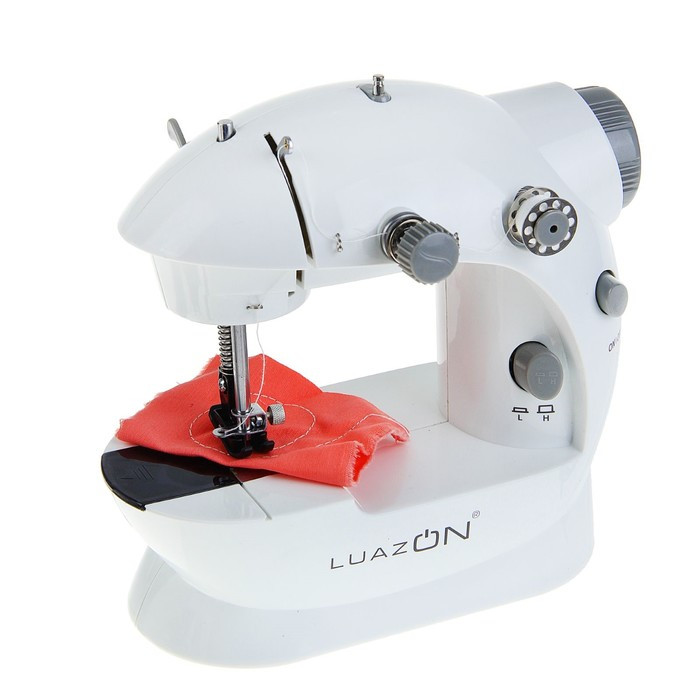 Швейная машинка LuazON LSH-02, 5 Вт, компактная, 4xАА или 220 В, белая - фото 1 - id-p157376579