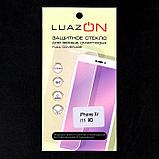 Защитное стекло 9D LuazON для iPhone Xr/11, полный клей, 9Н, 9D, фото 3