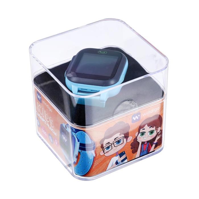 Детские смарт-часы Windigo AM-15, 1.44", 128x128, SIM, 2G, LBS, камера 0.08 Мп, голубые - фото 4 - id-p157376619