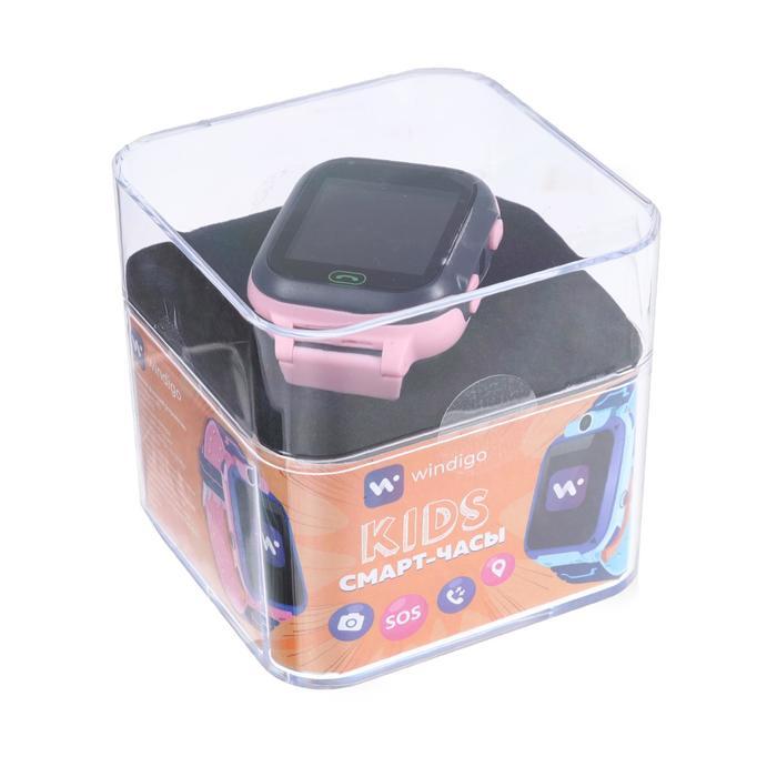 Детские смарт-часы Windigo AM-15, 1.44", 128x128, SIM, 2G, LBS, камера 0.08 Мп, розовые - фото 4 - id-p157376620