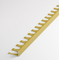 Профиль L-образный окантовочный гибкий ПК 02 золото люкс до 10мм длина 2700мм