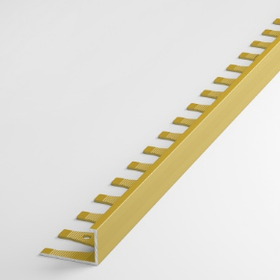 Профиль L-образный окантовочный гибкий ПК 02-12 золото люкс до 12,5мм длина 2700мм