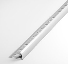 Профиль окантовочный полукруглый ПК 03 серебро люкс до 10мм длина 2700мм