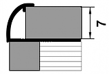 Профиль окантовочный полукруглый ПК 03-7 бронза люкс до 7мм длина 2700мм, фото 2
