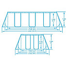 Каркасный прямоугольный бассейн Bestway 56456 (412х201х122 см) с картриджным фильтром и лестницей, фото 6