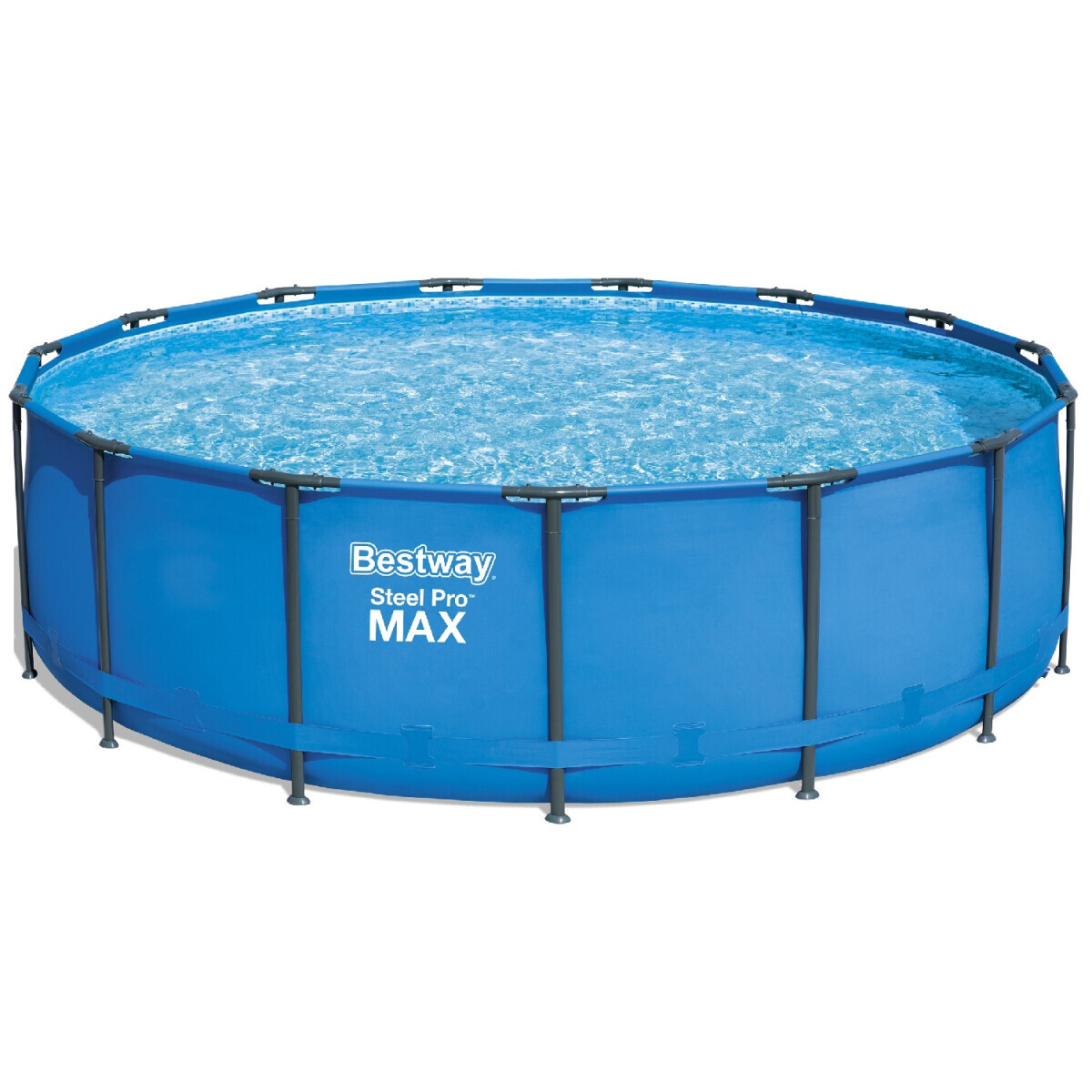 Каркасный круглый бассейн Bestway 56438 (457х122 см) с картриджным фильтром и лестницей - фото 1 - id-p157393349