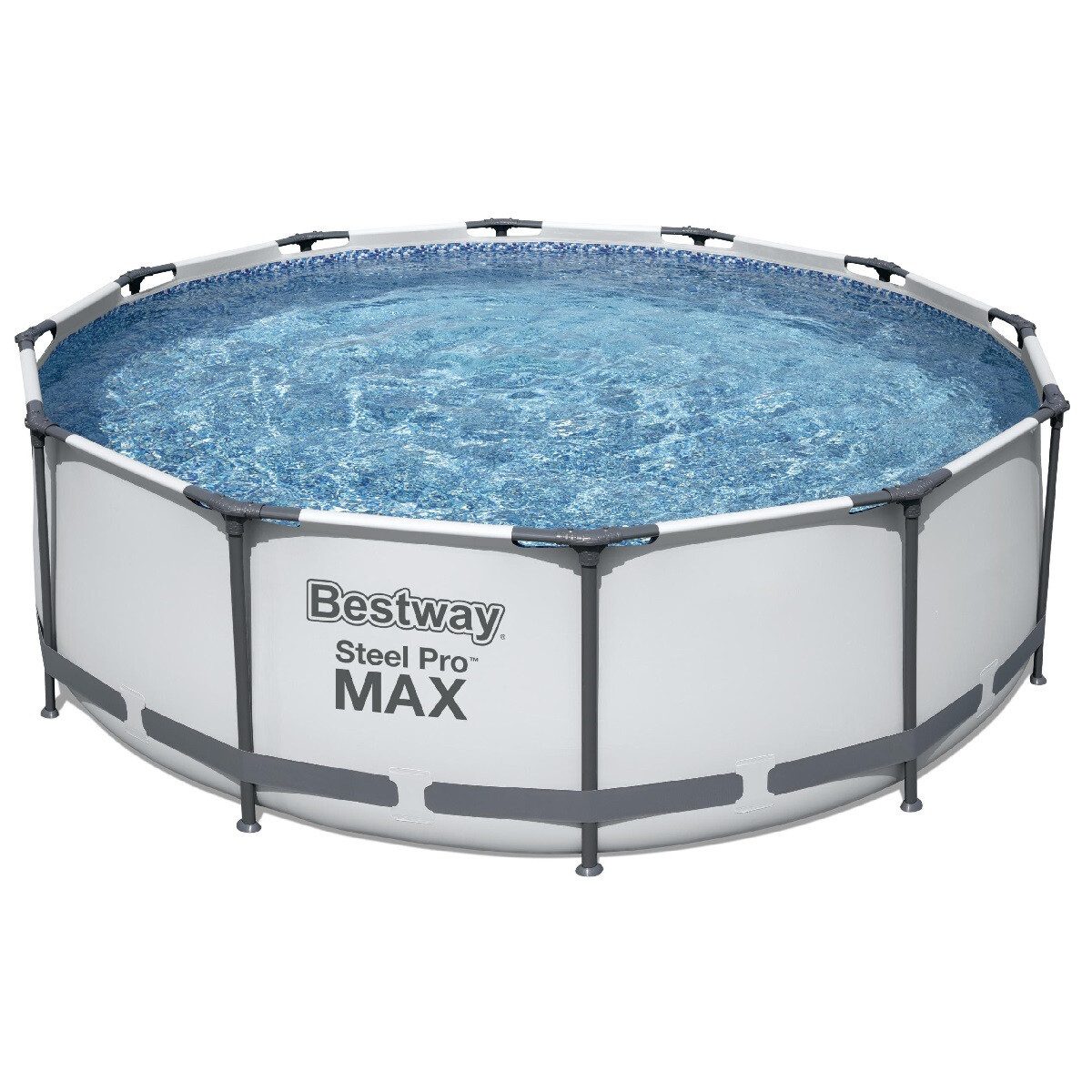 Каркасный круглый бассейн Bestway 56418 (366х100 см) с картриджным фильтром и лестницей - фото 1 - id-p157393413