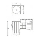 Скиммер под бетон Fiberpool YAEH041 (SKA.C) широкий, фото 2