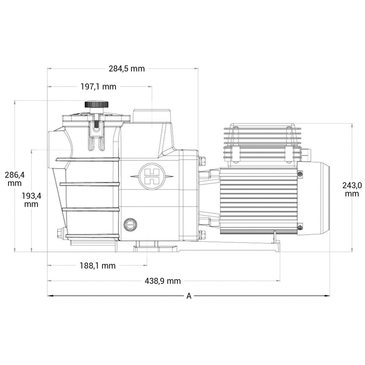 Насос Hayward Max Flo SP1811HW161 (220 В, 13 м3/ч, 1 HP) - фото 3 - id-p157394569