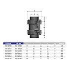 Обратный клапан пружинный ПВХ EFFAST CDRCVD с уплотнением EPDM, фото 2