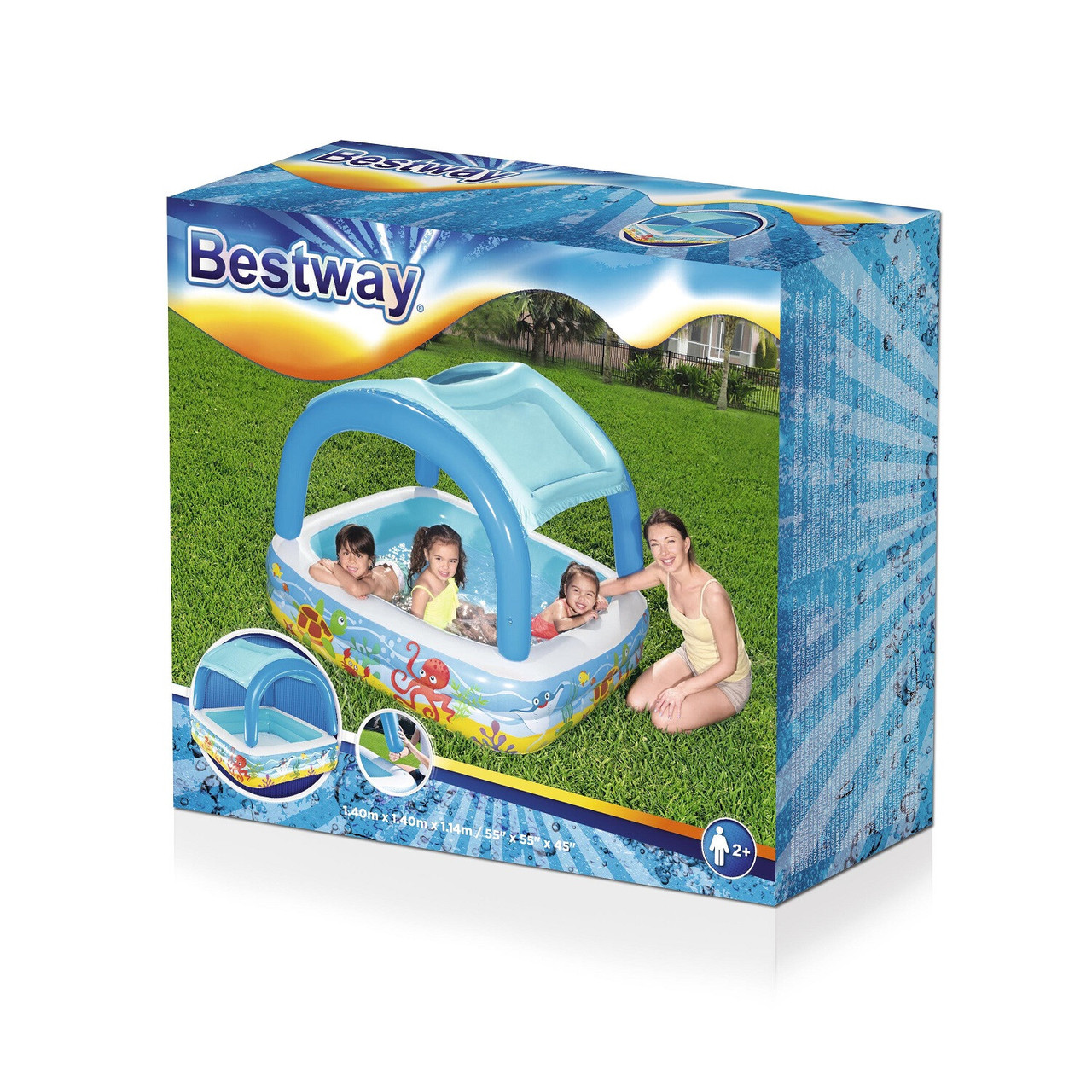 Детский надувной бассейн Bestway 52192 (140х140х114 см) - фото 5 - id-p157393774