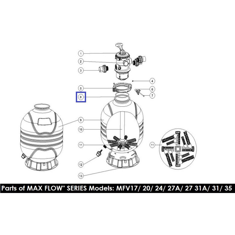 Резиновая прокладка под 6-поз кран для фильтра Aquaviva MFV (2010007) - фото 2 - id-p157394812