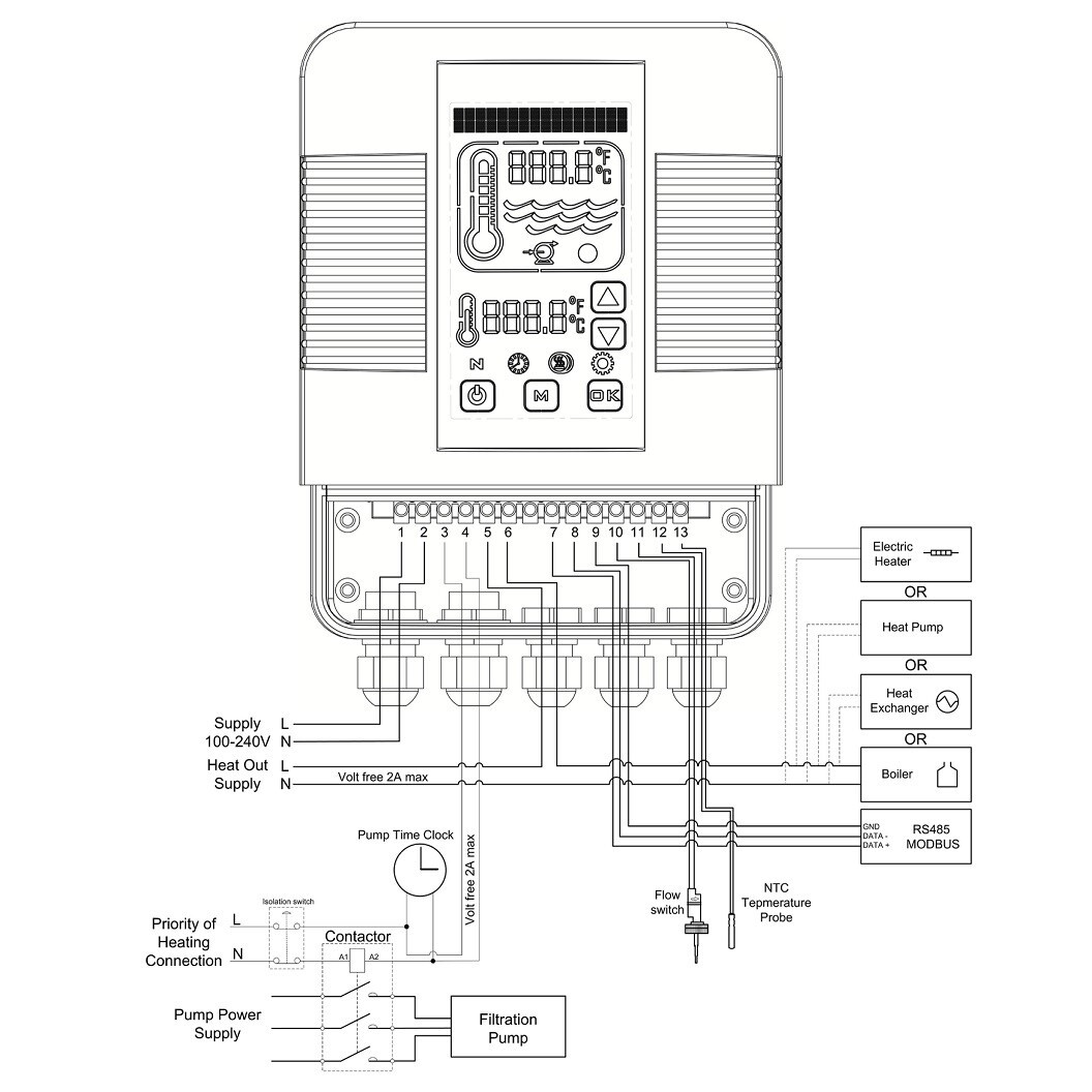 Цифровой контроллер Elecro Heatsmart Plus теплообменника G2\SST + датчик потока и температуры - фото 2 - id-p157395789