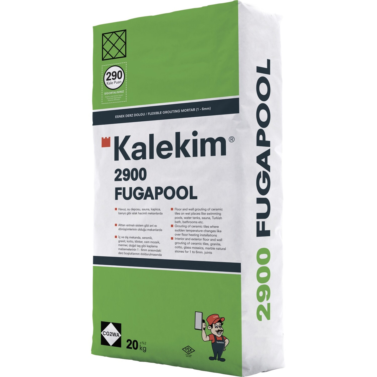 Влагостойкая затирка для швов Kalekim Fugapool 2921 (20 кг) - фото 1 - id-p157397031