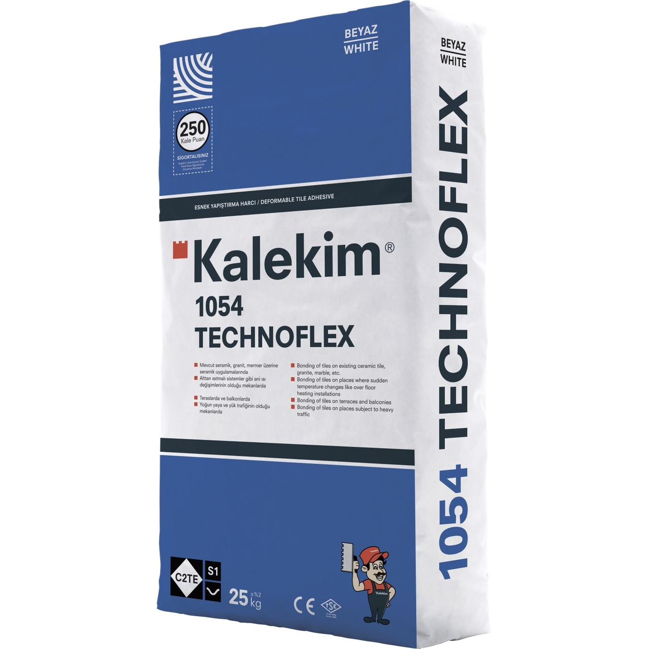 Высокоэластичный клей для плитки Kalekim Technoflex 1054 (25 кг) уцененный - фото 1 - id-p157397056