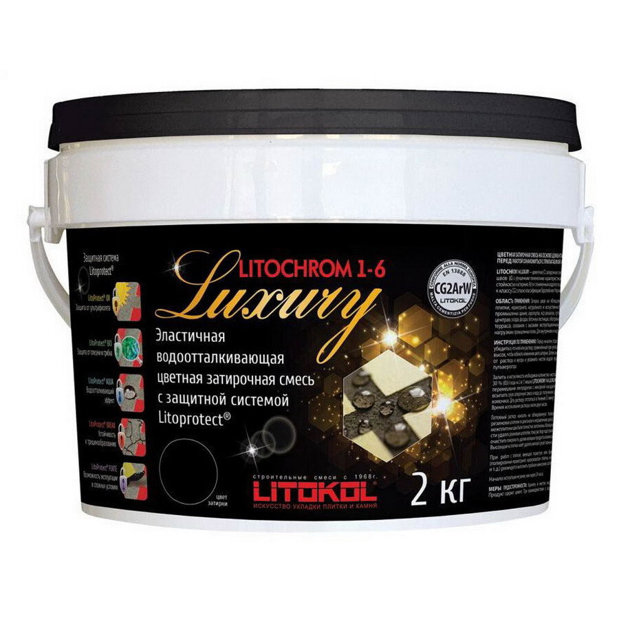 Затирочная смесь LITOCHROM 1-6 LUXURY C.00 (белый) 2 кг - фото 1 - id-p157397062