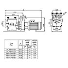 Насос Hayward HCP50553E17 (380В, 71.3 м3/ч, 5,5HP), фото 2