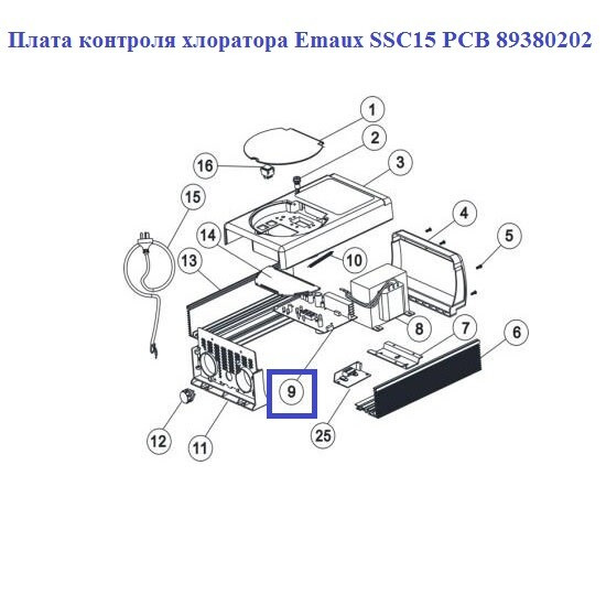 Плата контроля хлоратора Aquaviva SSC15 PCB 89380202 - фото 2 - id-p157395934