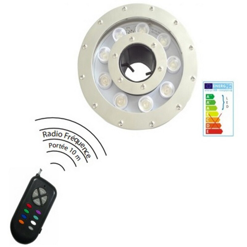 Прожектор LED Aquaviva 9LED (20 Вт, 12 В) RGB для фонтана с внутренним отверстием 35.5 мм - фото 2 - id-p157397142