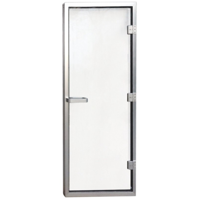 Дверь для хаммама 1890х690 (8 мм) левая, нерж. сталь - фото 1 - id-p157396010