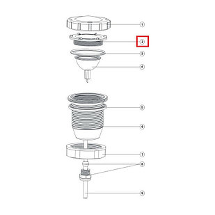 Прижимная гайка лампы для прожектора Aquaviva LED/UL-P50 Lights