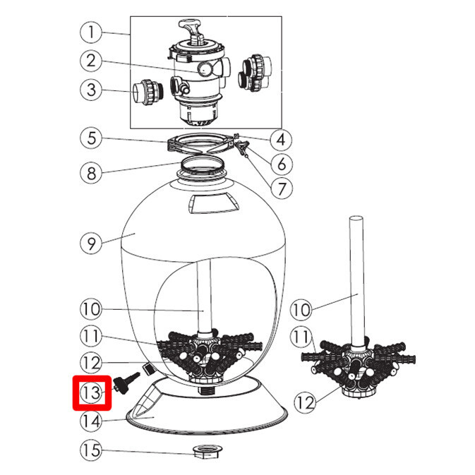 Дренажный клапан для фильтров AquaViva серии T - фото 3 - id-p157395070