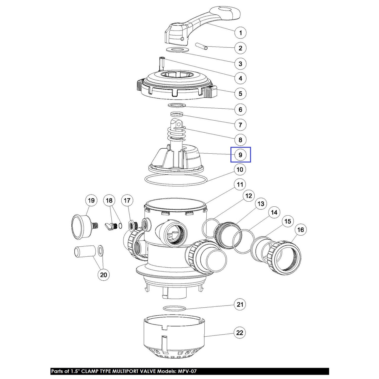 Ротор клапана Aquaviva 1.5"с прокладкой Spider 89280701 - фото 2 - id-p157395079