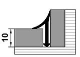 Профиль окантовочный внутренний ПК 06-1 бронза люкс до 10мм длина 2700мм, фото 2