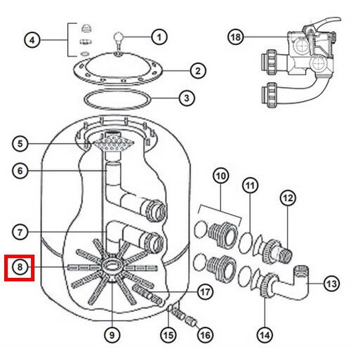 Сепаратор Hayward для фильтра NC Ø600-780 NCX12019 - фото 2 - id-p157395148